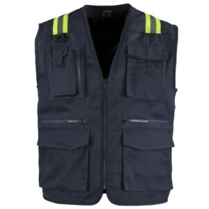 Chaleco Geólogo Gabardina Dual Hi-Vis Con Cinta Día Y Noche Hombre