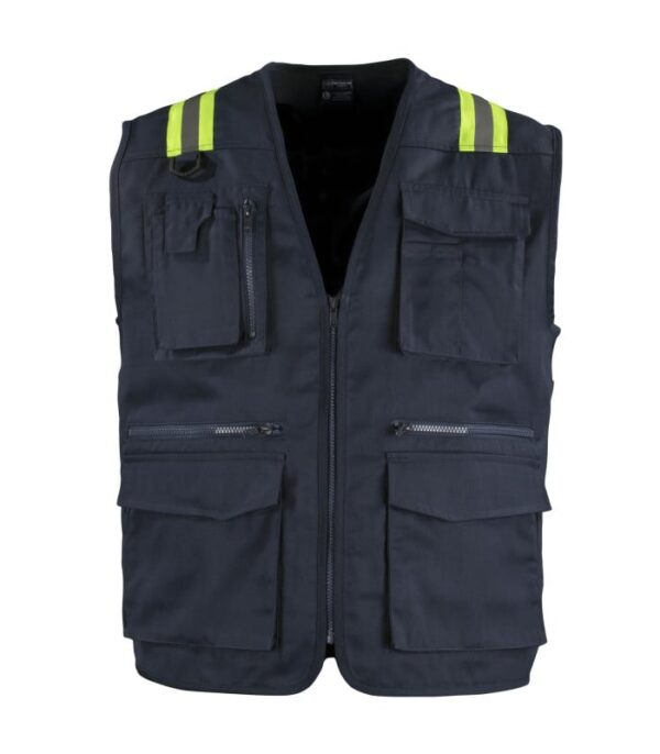 Chaleco Geólogo Gabardina Dual Hi-Vis Con Cinta Día Y Noche Hombre