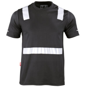 Polera Hibrida Con Cinta Reflectiva Manga Corta Hombre