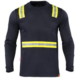 Polera Hibrida Hi-Vis Bi Color Manga Larga Hombre